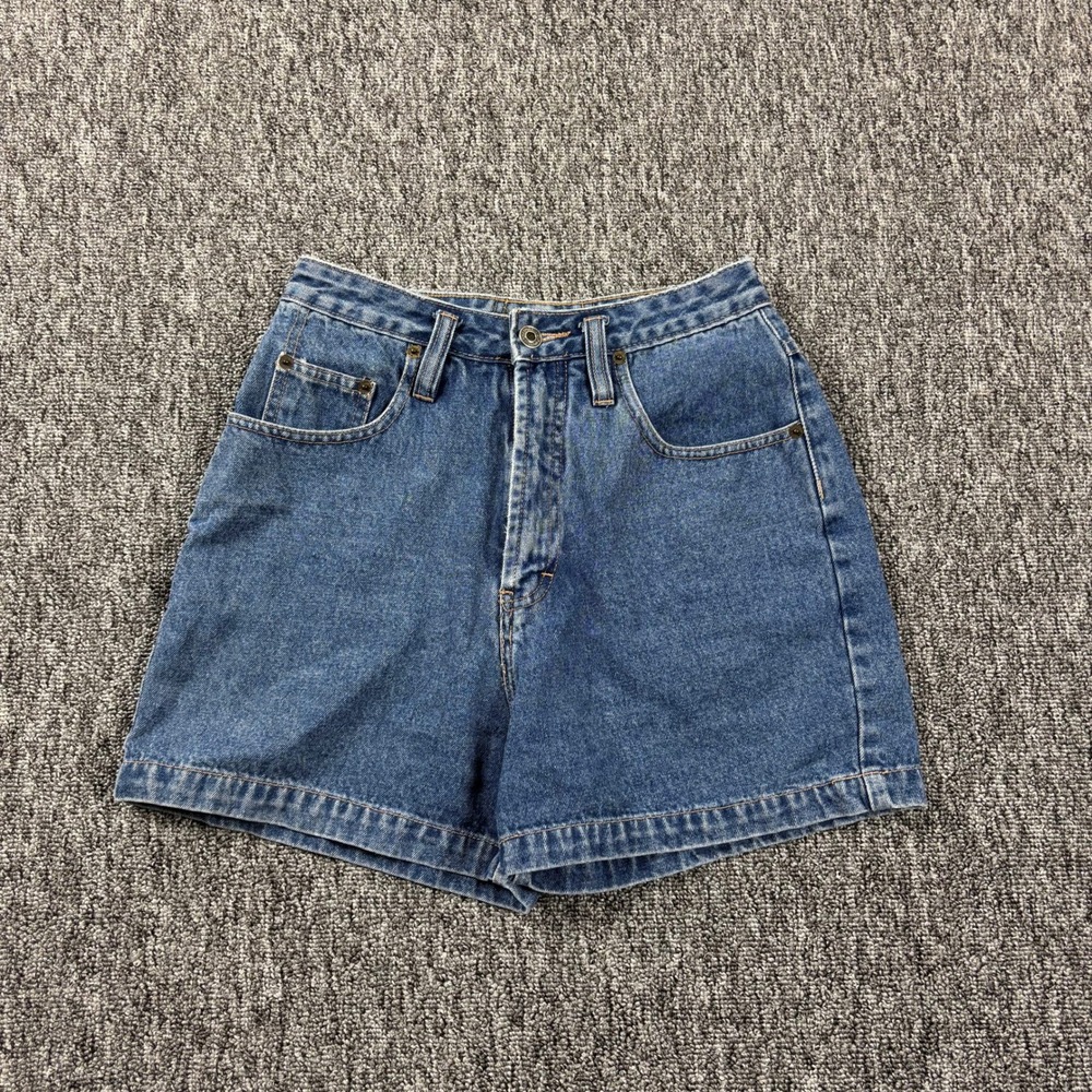 Vintage 90s Unionbay High Waisted Mom Denim Jean Shorts Medium Wash Blue Size 5